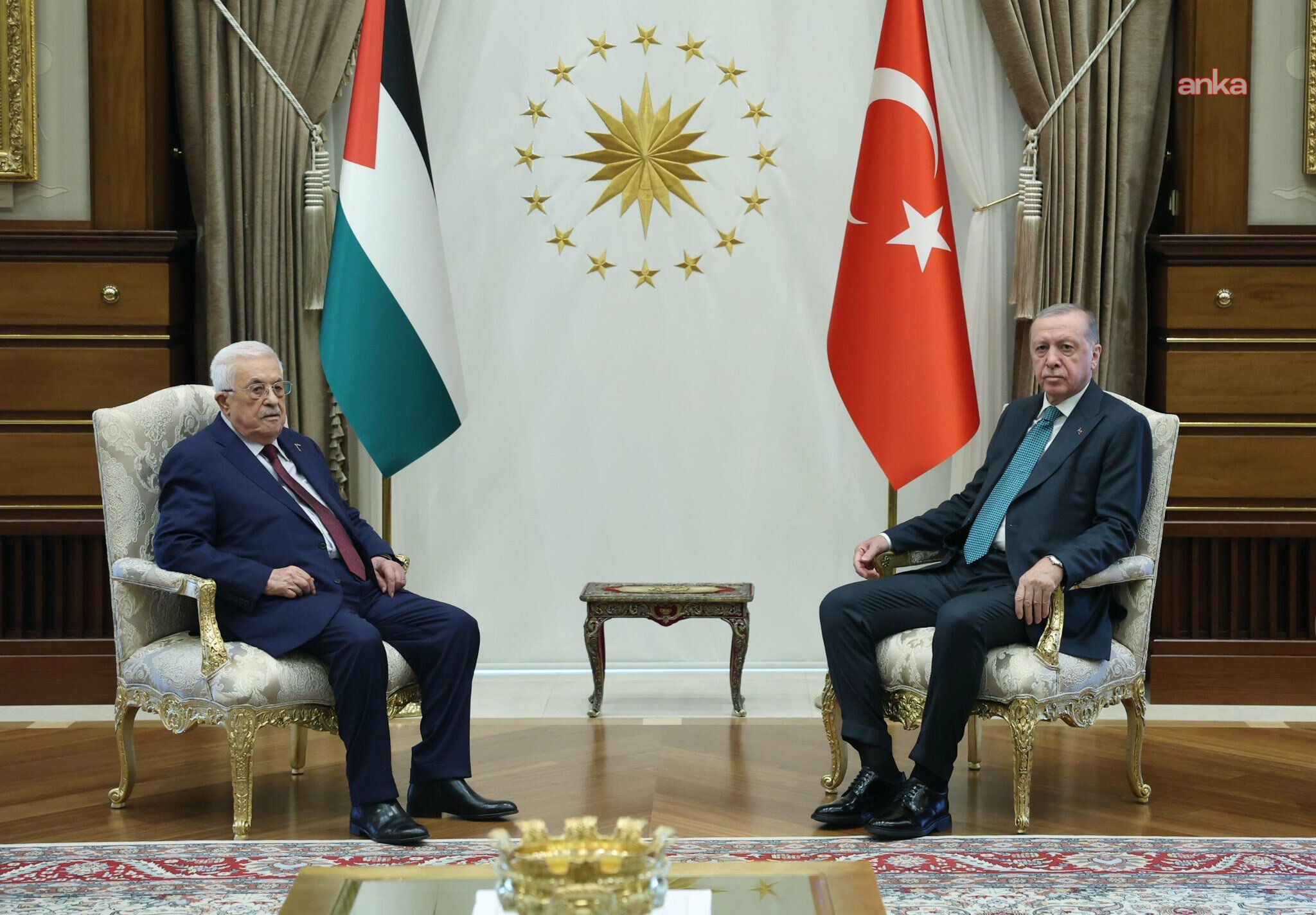 Cumhurbaşkanı Erdoğan, Filistin Devlet Başkanı Abbas ile görüştü