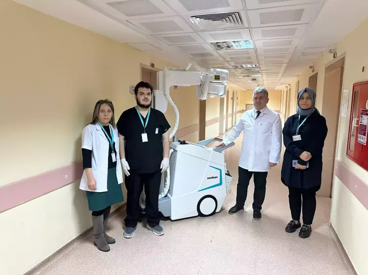 Yerli mobil dijital röntgen cihazı, Rize'de hizmete sunuldu