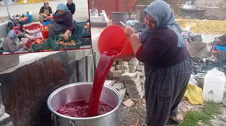 Mersin'de kadınların nar ekşisi mesaisi