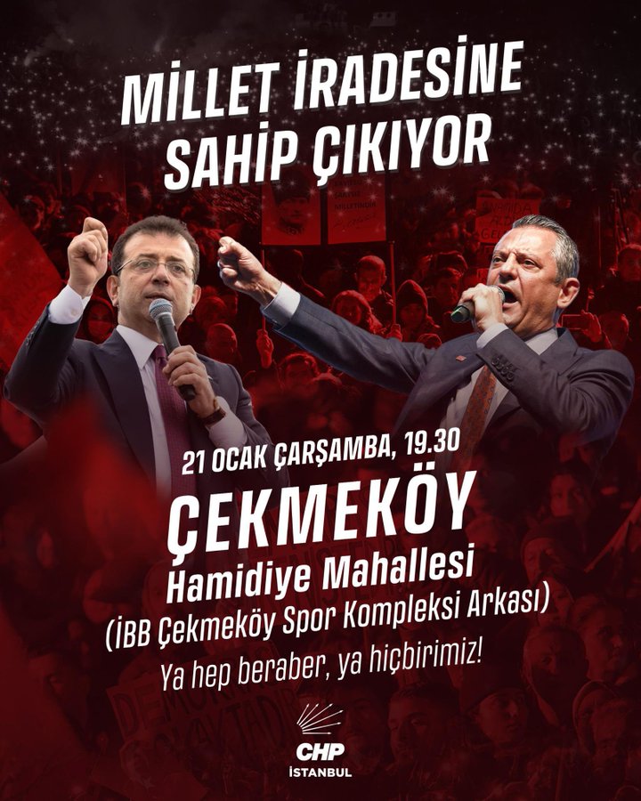 Yurttaşlara çağrı: CHP'nin yeni miting adresi belli oldu!