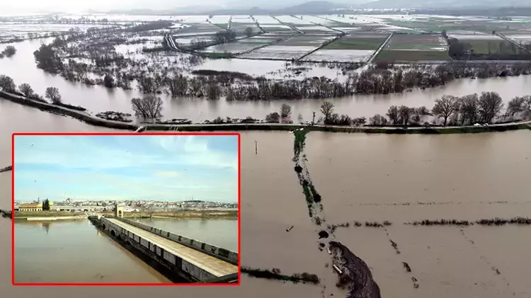 Edirne'de debisi artan Tunca'da 'kırmızı', Meriç'te 'turuncu' alarm verildi