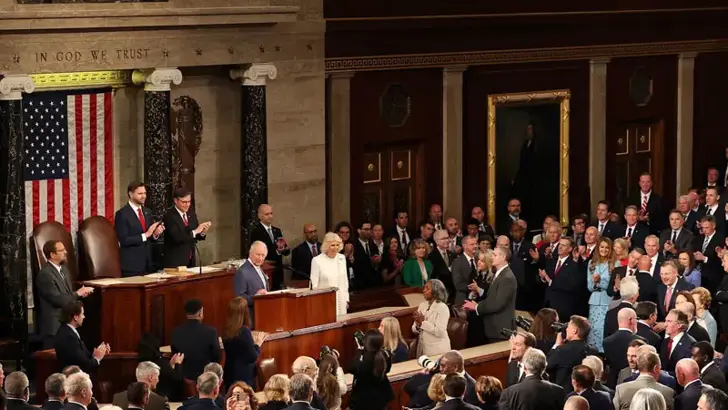 İngiltere Kralı Charles, ABD Kongresi'ne hitap etti