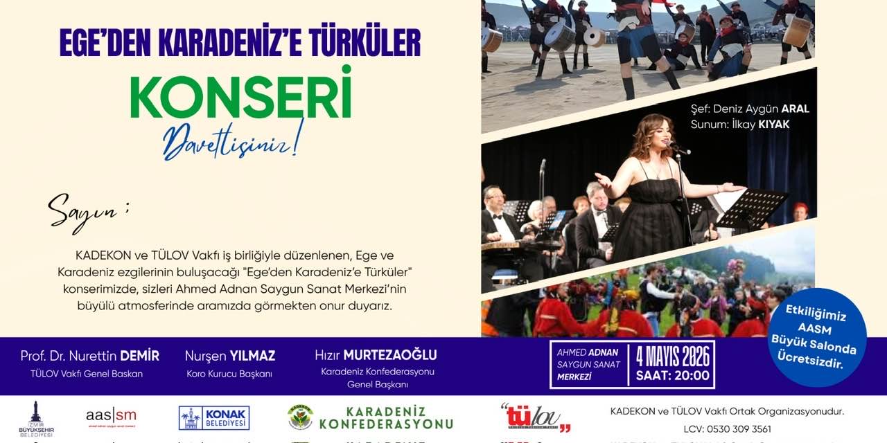 Karadeniz Konfederasyonu (KADEKON) ve Tülöv Vakfı'ndan Konser Daveti