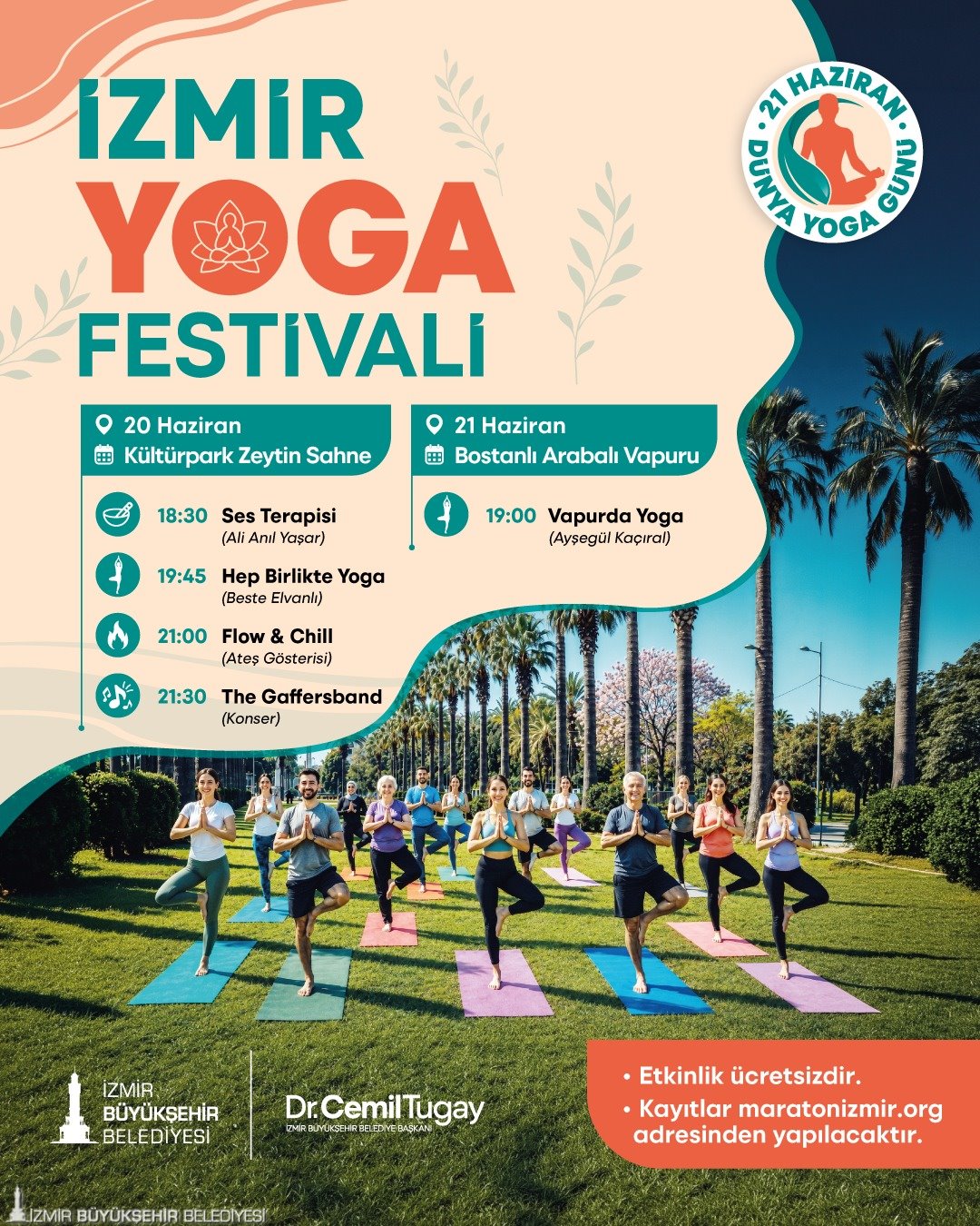 İzmir Yoga Festivali için iki günlük renkli program