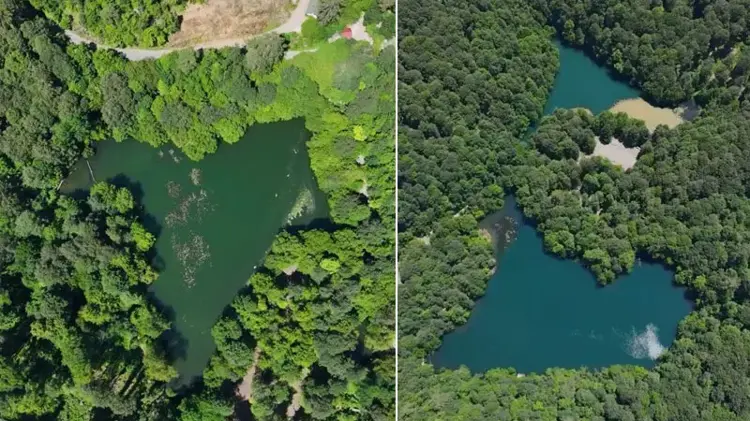 Yedigöller'in eşsiz doğası dronla görüntülendi