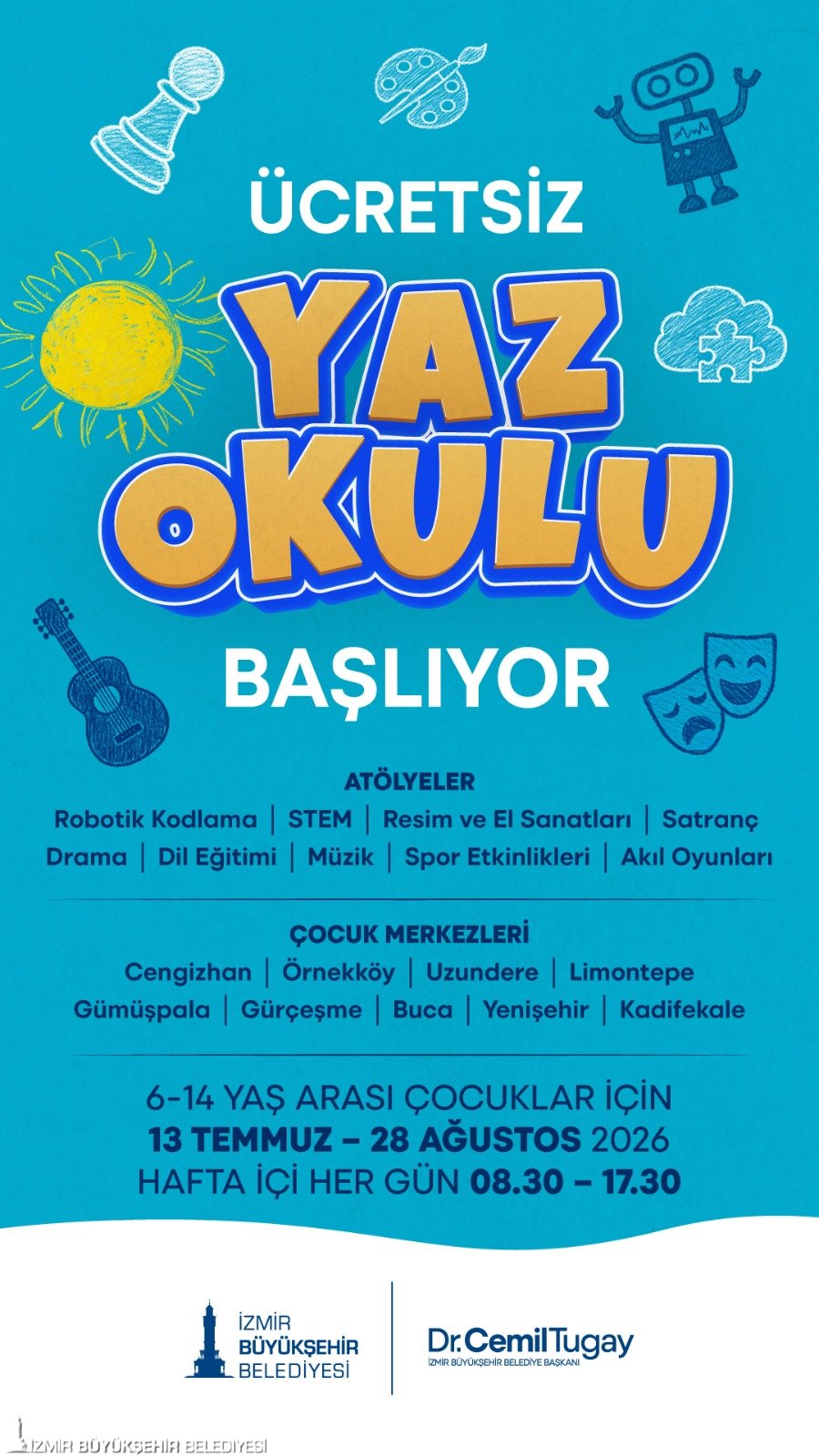 İzmirli çocuklar için renkli yaz tatili